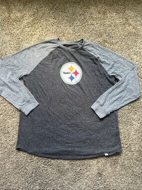 NFL Pittsburgh Steelers Grey “Baseball” Tee